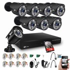 Xvim 8ch Dvr 1080p Security Camera System Wired 1tb Hard Drive Ir Night Vision