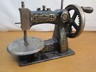 Antique Miniature Cast Iron Stich Well Sewing Machine Hand Crank Tole Painted