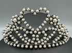 Vtg Bridal Pageant Tiara Valentine Heart Crown Faux Pearl Headpiece With Combs