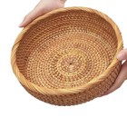 9 2  Medium Rattan Wicker Bread Basket  Fruit Basket For Round Medium 9 2 