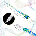 Zonon 3 Pieces Handmade Glass Dip Pen High Borosilicate Crystal Calligraphy Glas