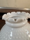 Vintage Milk Glass Hobnail Hurricane Oil Lamp Replacement Globe Shade 8   