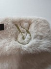 Victoria   s Secret W  Gold Embroidered Faux Fur Christmas Stocking Nwt
