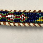 Vintage 37  Leather Belt Beaded Thunderbird Native American Indian Excellent 