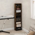 9-shelf Media Storage Tower Rack Adjustable Shelves Dvd Cd Organizer