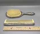 Vintage Towle Ornate Hair Brush   Comb Set Silver Plated Vanity Set