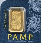 Pamp Suisse 1 Gram Gold Bar And 1 Gram Platinum In Assays