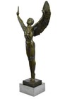 Large Nude Male Angel Bronze Statue Signed By Weinman Hot Cast Deco
