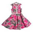 Lilly Pulitzer Idala Dress Girls 10 Lace Trim Pink Fit Flare 