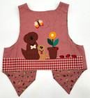 Kitty Kats Childrens Handcrafted Reversible Novelty Vest Large Red Check Cotton