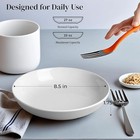 Classic 7 Pack Porcelain Pasta Bowls Ceramic Large Serving Bowl Wide And Shallow
