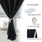 Adhesive Blackout Curtains 35x59 Self Stick No Rod Needed Light Blocking Black