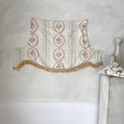 Festoon With Trim Faded Floral Antique French Fabric Floral And Stripe Cottage