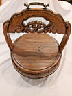 Stunning Antique Early 20th Century Chinese Wedding lunch Basket W  Bronze Hdwr 