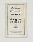 Very Rare Vintage Argus C Film Rangefinder Camera  Orig  Box   Inst book