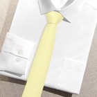 Boys Black Tie Satin Solid Color Necktie For Teen Wedding School Light Yellow