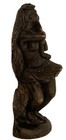 Vintage Hip Original Hula Girl Statue Black Lava Resin Hawaii Tiki Decor 7 5 