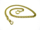 Preowned Gold Tone Pocket Watch Chain   Swivel Dog Clip Beautiful