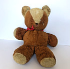 Vintage 1950s-60s Well Loved Distressed Repaired Teddy Bear 20  Needs Eyes   Tlc
