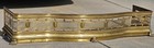 Beautiful Antique Brass Fireplace Fender With Claw Feet 50     V