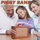  10000 Cash Vault Wooden Savings Box wooden Savings Box With Money Target Numb