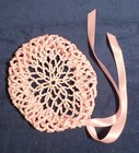 Handcrafted Crocheted Buncover With Silver-lined Crystal Seed Beads  Pink Small