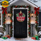 Christmas Wreath For Front Door Merry Christmas Door Hanger Sign Decor