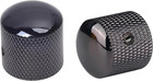 3pcs Black Nickel Guitar Knobs Metal Dome Volume Tone 6mm Control Knurled Knob