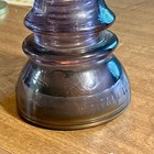 Very Nice Whitall Tatum Co  No  1 Purple Amethyst Glass Insulator Made In Usa