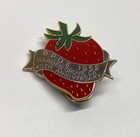 Vintage Bpoe Elks Lodge  1952 Garden Grove Ca Enameled Lapel Pin Strawbery 40th