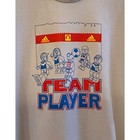 Adidas X Lego Team Player Graphic T-shirt Men s Grey Soccer Minifigures Size L