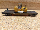 Mth Caterpillar Flat Car W 1  Cb-534d Xw Vibratory Asphalt Compactor 30-376219