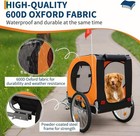 Pet Bicycle Trailer Stroller Dog Cat Bike Carrier 88 Lbs Water Resistant Orange