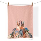 Werkshoppe Bunny Rabbits  multiplying  Multi-color 100  Cotton Tea Towel