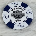 New Harley-davidson Poker Chip Des Moines Iowa Big Barn Dealership Collectible
