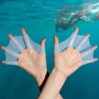 1 Pair Silicone Swimming Gloves Swim Fins Hand Webbed Palm Finger Frog Type