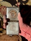 1920s 30s Art Deco Butterfly Wing Silver Tone Vanity Compact