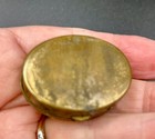 Vintage Enamel Pill Box Pink Roses Top Gold Tone Push Button Closure Unmarked