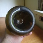 1740s Colonial Era Free Blown Blackglass Dutch Onion Rum Bottle Open Pontil