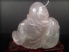 Chinese Carved Amethyst Happy Buddha Sitting