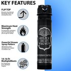 Police Magnum Pepper Spray 5oz Flip Top Stream Self Defense Security Protection