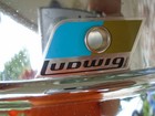 Vintage Ludwig 1970 Super Sensitive 5x14 Snare Drum Shell-blue Olive Cut Badge 