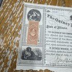 1871 Quincy And Warsaw Railroad Company Stock Shares Certificate