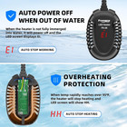 75w Submersible Fish Tank Heater For 5-15 Gallon Aquariums With Adjustable Temp