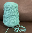 Heirloom Pure Virgin Wool Hand   Machine Knitting Cone Yarn Ming Green Vtg 0 9lb