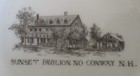Early 20th Century Souvenir Dish Sunset Pavilion North Conway New Hampshire