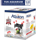 Betta Castle Aquarium Fish Tank Kit  Black  Half Gallon