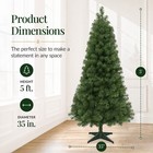 Best Choice Products Artificial Christmas Tree  Slim Unlit Spruce W  Base