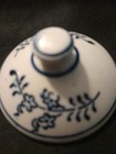 Vintage German Spice Jars Blue Onion Ware 2 Jars Only 1 Top Replacements