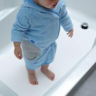 Anti Slip Bath Mat 16x40 Adhesive Vinyl Drain Cutout White Safety Traction